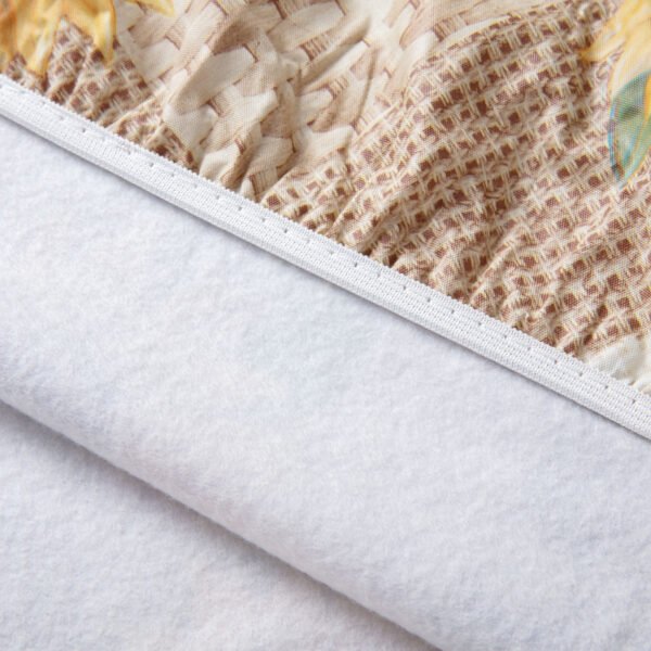 Elastic Edge Sunflower Round Tablecloth
