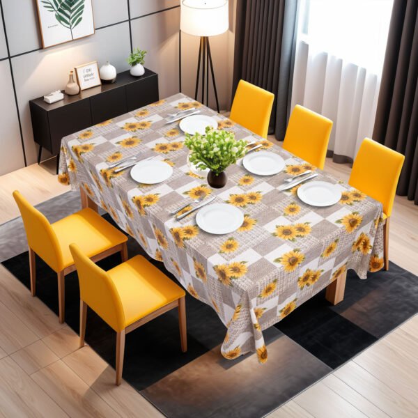 Sunflower Vinyl Tablecloth with Flannel Backing sunflower table cloth