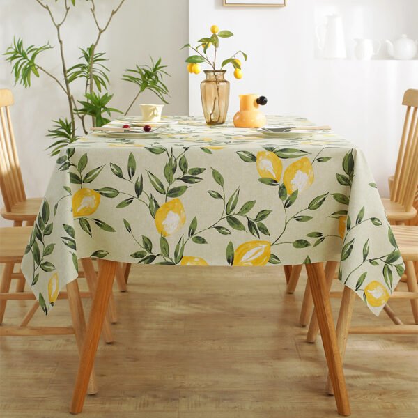Lemon Waterproof Tablecloth – Vibrant and Easy to Clean Table Protection