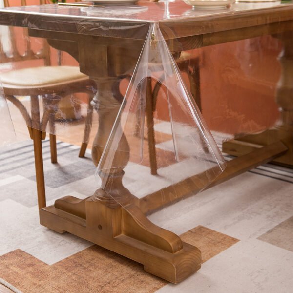 plastic table cover protector (1) Clear Plastic Tablecloth Rectangular