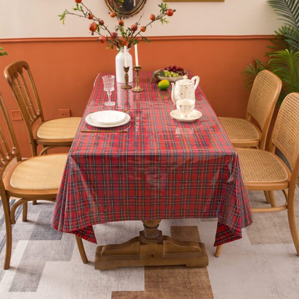 plastic table cover protector (5) Clear Plastic Tablecloth Rectangular