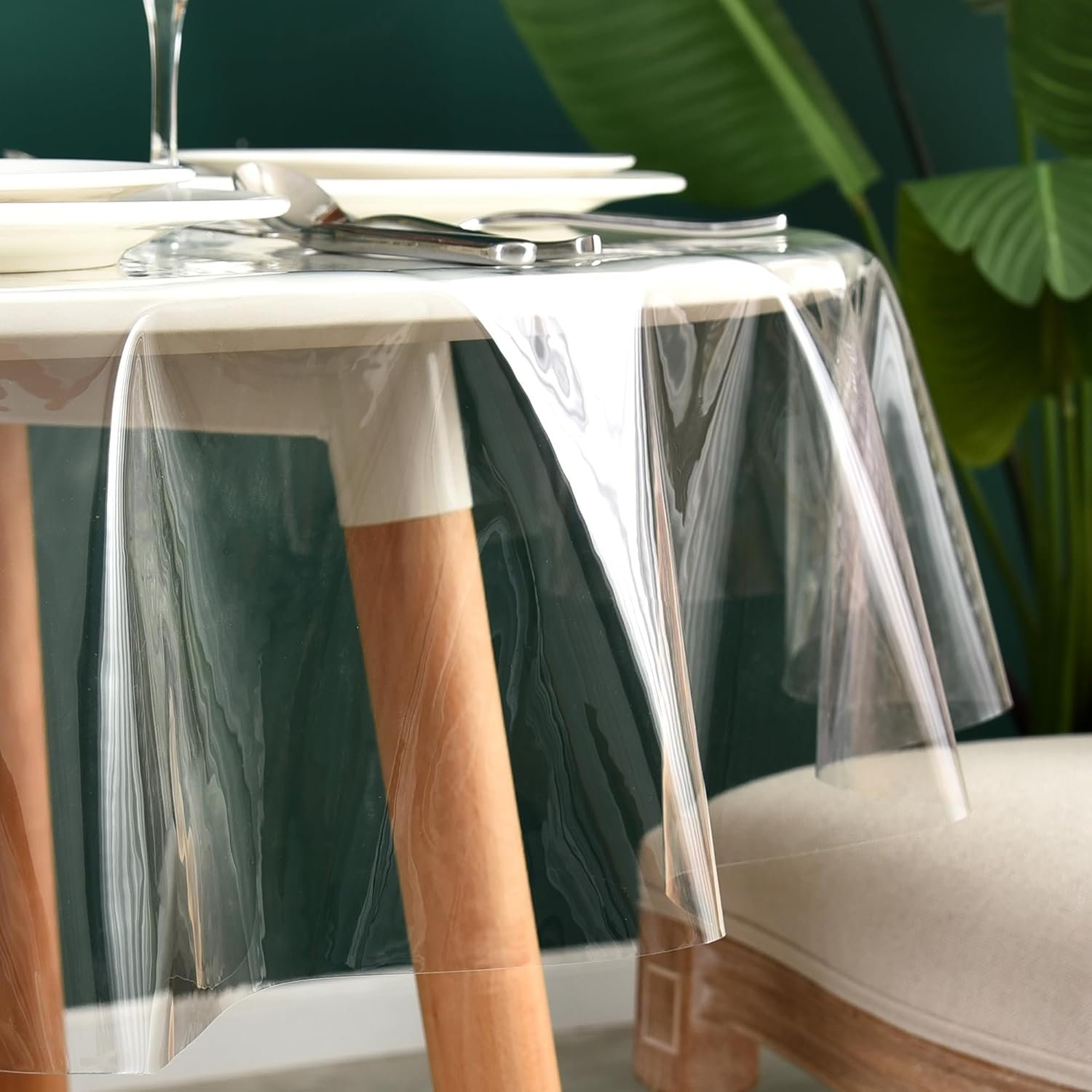 round transparent table protector