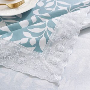 Flannel Backed Printed Waterproof Tablecloth – Customizable Sizes and Stylish Designs