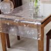 3D Embossing PVC Disposable Tablecloth Rolls (6) 3D embossing floral PVC disposable tablecloth roll, round shape