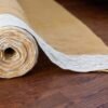40 Inch Burlap Runner (4) 40"x10ft Natural Jute Wedding Aisle Runner with Lace Edges