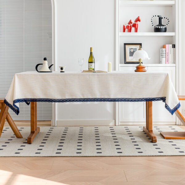 Cotton Blend Tablecloth - 65% Cotton 35% Polyester Wrinkle-Free