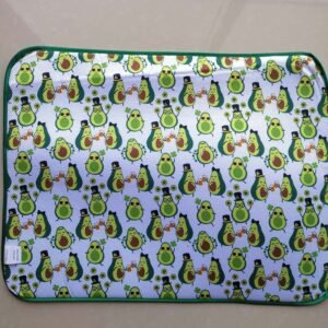 Avocado Print Foam-Core Dish Drying Mat – Absorbent Cushioned Kitchen Counter Mat