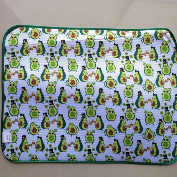 Avocado Print Foam-Core Dish Drying Mat – Absorbent Cushioned Kitchen Counter Mat