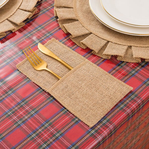 B095YBBYT8 (13) Natural Burlap Utensil Holder Pouches