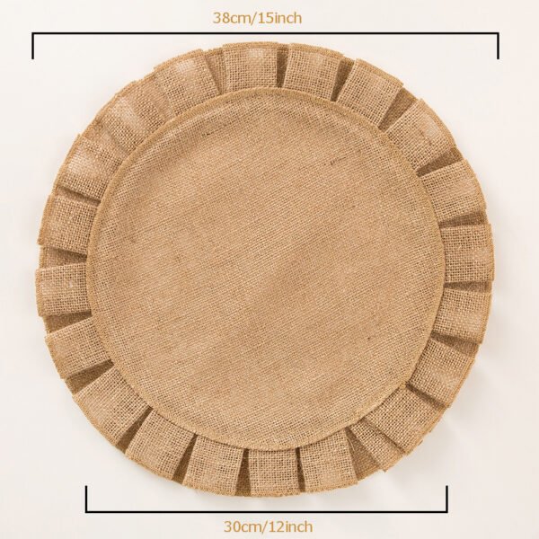 B095YFNVP2 (13) Christmas Round Burlap Placemats