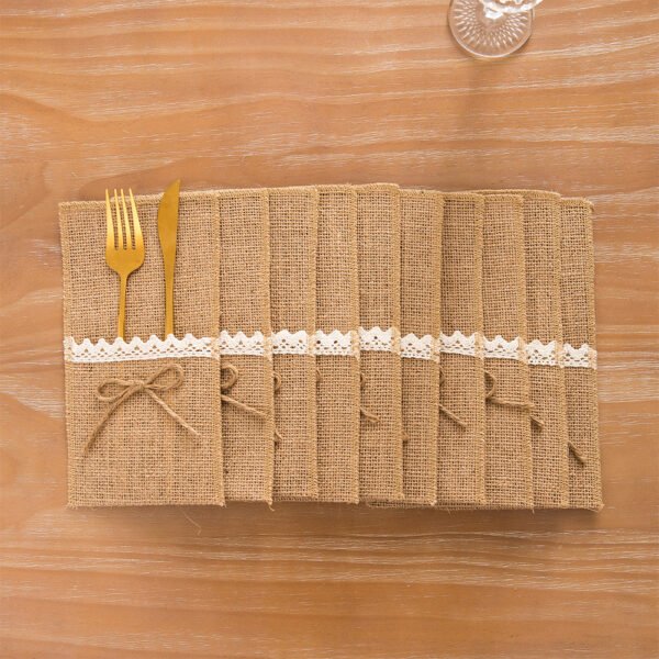 Wholesale Custom Burlap Silverware Holders