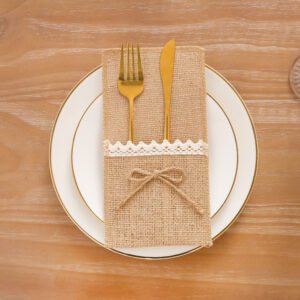 Bulk jute utensil holders packed in custom brand cartons