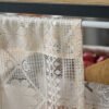 Beige Eight-Petal Flower Café Curtain with Tassels – French Style Short Curtain (2) beige eight petal flower lace café curtain with tassels farmhouse style