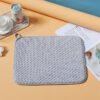 Beige Microfiber Dish Drying Mat – Absorbent Kitchen Counter Pad