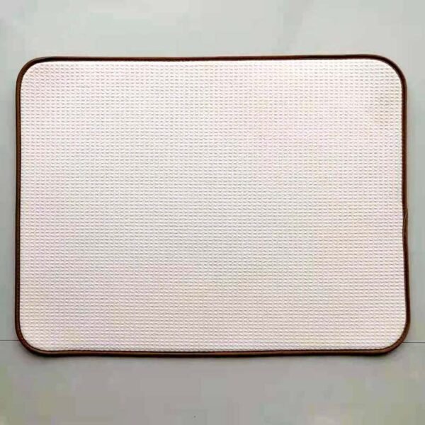 Beige Pineapple Grid Foam-Core Dish Drying Mat – Wholesale (4) Beige Pineapple Grid Foam-Core Dish Drying Mat – Neutral Absorbent Kitchen Pad