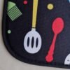 Black Utensil Print Foam-Core Dish Drying Mat – Wholesale (2) Black Utensil Print Foam-Core Dish Drying Mat – Decorative Absorbent Kitchen Pad