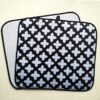 Black & White Diamond Foam-Core Dish Drying Mat – Modern Absorbent Kitchen Pad