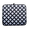 Black & White Diamond Foam-Core Dish Drying Mat – Modern Absorbent Kitchen Pad