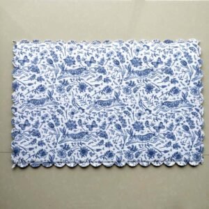 Blue Rabbit Botanical Foam-Core Dish Drying Mat – Festive Absorbent Kitchen Pad