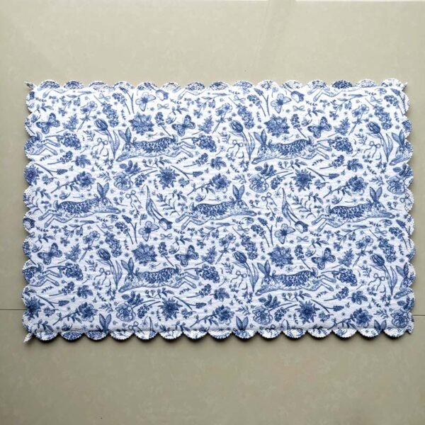 Blue Rabbit Botanical Foam-Core Dish Drying Mat – Festive Absorbent Kitchen Pad