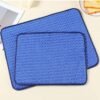 Blue Wave Microfiber Dish Drying Mat – Wholesale (1) Blue Wave Pattern Microfiber Dish Drying Mat – Absorbent Kitchen Mat