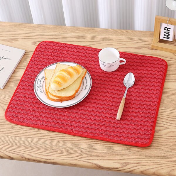 Blue Wave Microfiber Dish Drying Mat – Wholesale (3) Blue Wave Pattern Microfiber Dish Drying Mat – Absorbent Kitchen Mat