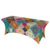 Bohemian mandala elastic polyester table cover – waterproof fitted tablecloth