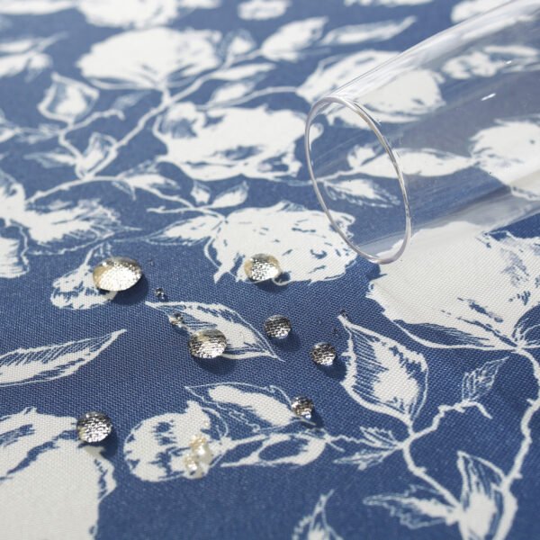 Bulk Blue Base White Flower Tablecloth (1) Bulk Green Base White Flower Tablecloth - 60x120inch for Organic Restaurants