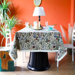 Custom Logo Oil Painting Tablecloth - MOQ 50pcs Bulk Order