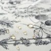 Black Botanical Tablecloth - Cotton Blend