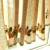 Camellia Embroidery Café Curtain (7) camellia embroidery yarn café curtain semi sheer farmhouse window valance