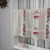 Christmas stocking embroidered white organza curtains