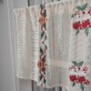 Christmas Bell Embroidery Lace Café Curtain (3) Christmas bell embroidery lace café curtain white polyester festive valance