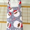 Christmas Printed Foam-Core Dish Drying Mat – Snowman Gift Design (2) Christmas Dish Drying Mat with Snowman & Gift Print – Festive Absorbent Pad