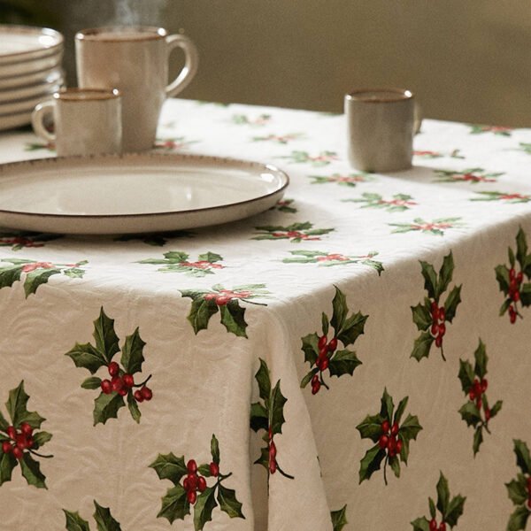 Christmas Printed Waterproof Polyester Tablecloth