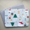 Christmas Snowman Foam-Core Dish Drying Mat – Absorbent Festive Pad
