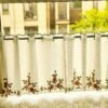 Colorful Vine Embroidery Café Curtain (5) colorful floral embroidery yarn café curtain semi sheer valance