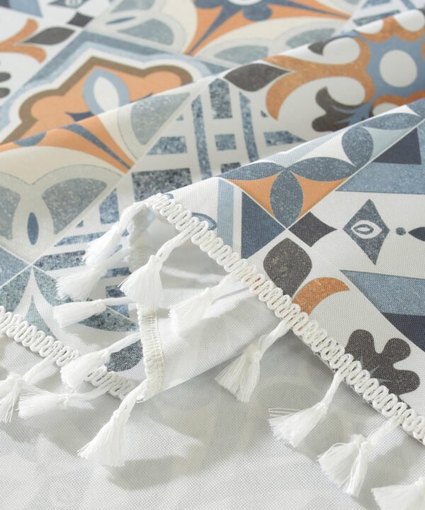 Bulk Mediterranean Pattern Tablecloth - 60x120inch for Italian Restaurants