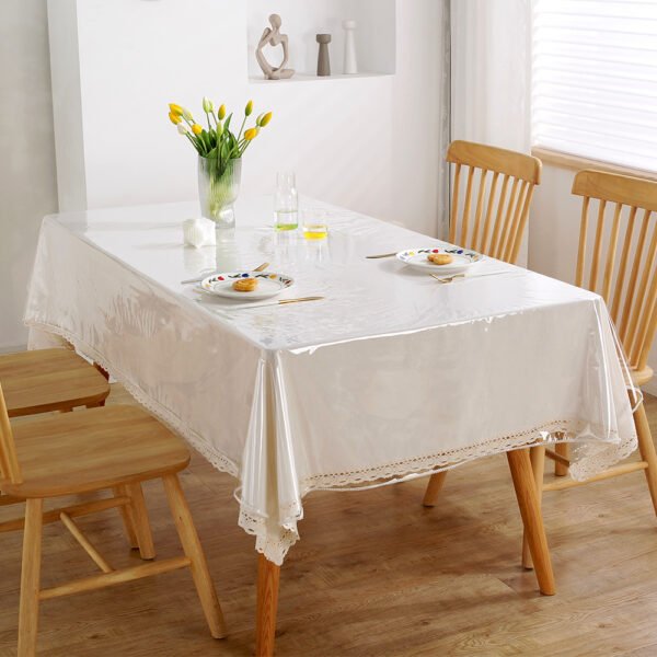 Transparent PVC tablecloth wholesale with custom sizing and branding