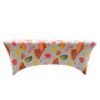Elastic polyester table cover (8) Elastic polyester table cover with colorful party balloon print – waterproof fitted tablecloth