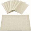 Embroidered Square Linen Placemat (30x45cm)