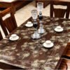 European style embossed soft PVC waterproof table mat (5) European Style Floral Embossed Soft PVC Table Mat
