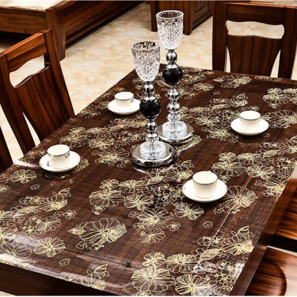 European style embossed soft PVC waterproof table mat (5) European Style Floral Embossed Soft PVC Table Mat