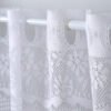 floral print lace polyester café curtain sheer farmhouse kitchen valance