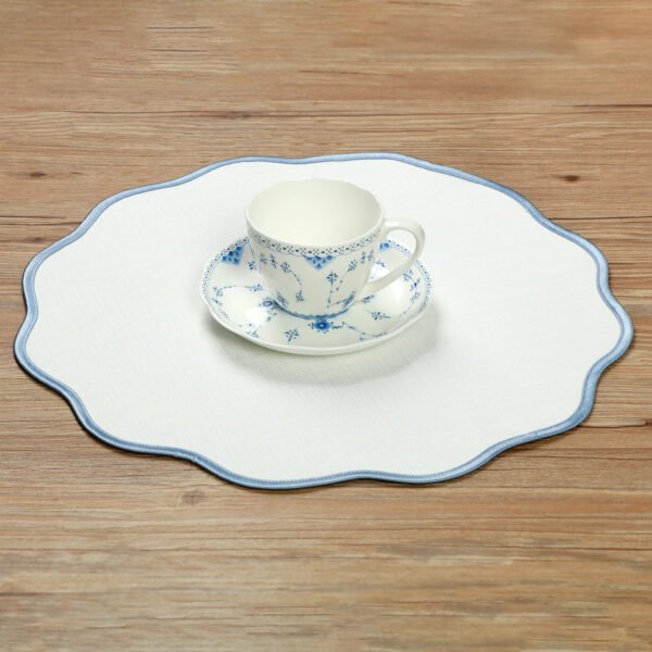 French Linen Placemats with Contrasting Edge