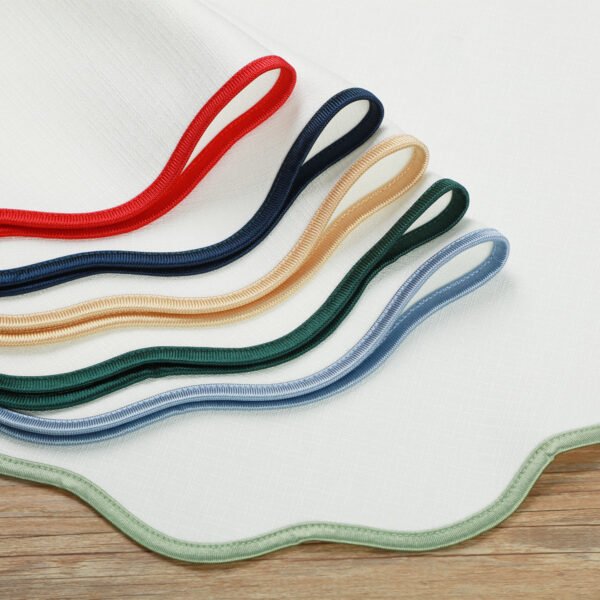 French Linen Placemats with Contrasting Edge