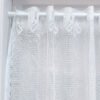 fruit print lace polyester café curtain white sheer rustic farmhouse valance