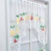 Fruit Wave Lace Polyester Café Curtain (6) fruit lace wave polyester café curtain white sheer kitchen window valance