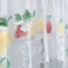 Fruit Wave Lace Polyester Café Curtain (7) fruit lace wave polyester café curtain white sheer kitchen window valance