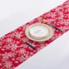 Elegant festive linen table runner – waterproof, reusable holiday table decoration